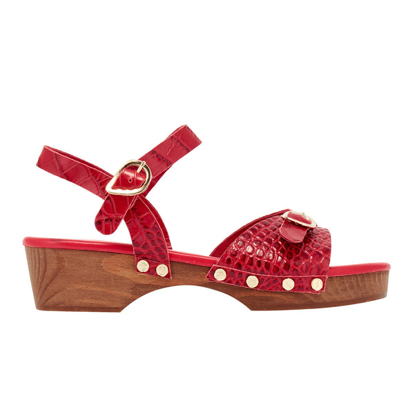 ancient greek sandals Irini clog Red