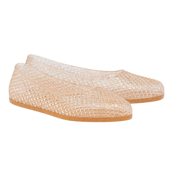 Ancient Greek Sandals Iro Nude/Gold Glitter