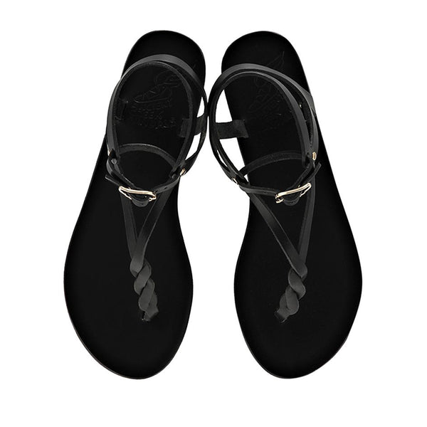 Ancient Greek Sandals Ismene Black
