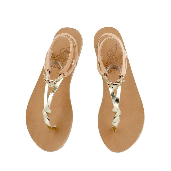 Ancient Greek Sandals Ismene Natural / Platinum