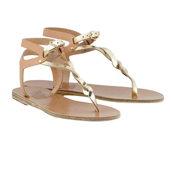 Ancient Greek Sandals Ismene Natural / Platinum