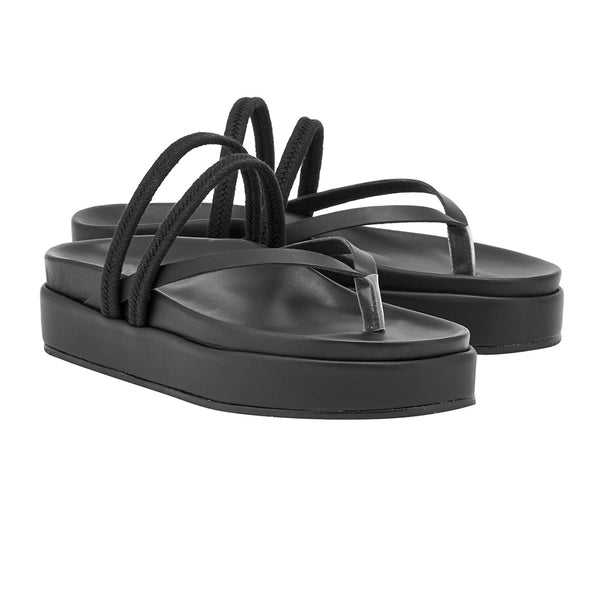 Ancient Greek Sandals Itea Black