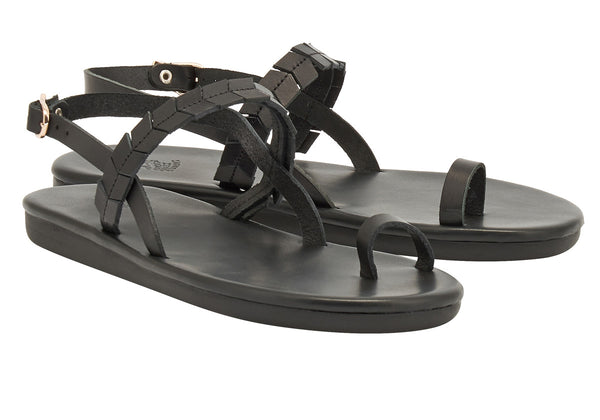 Ancient Greek Sandals Kamara Black