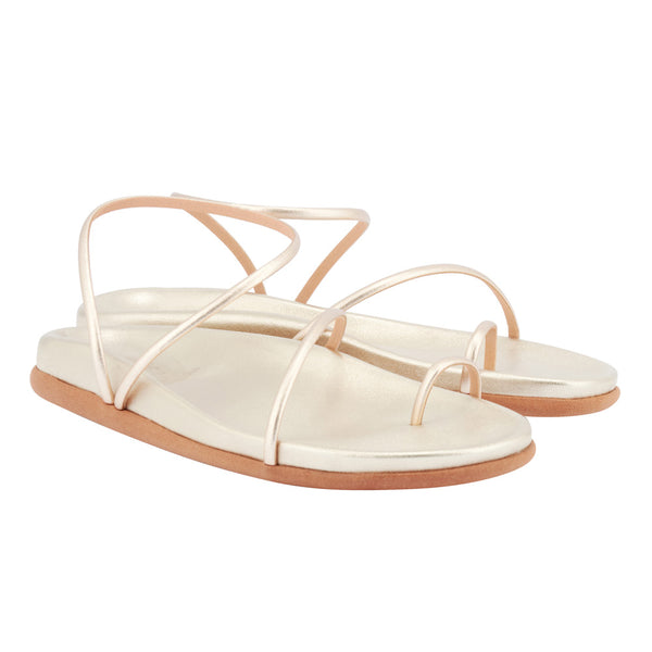Ancient Greek Sandals Kansiz Footbed Platinum