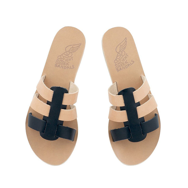 Ancient Greek Sandals Kavvadia Natural / Black