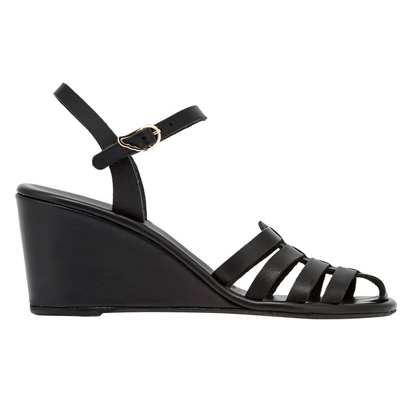 ancient greek sandals Kerkini Black