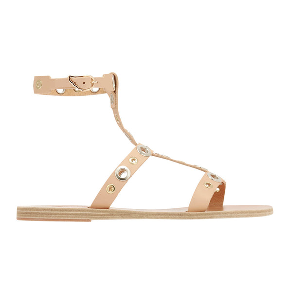 ancient greek sandals Klelia eyelets Natural