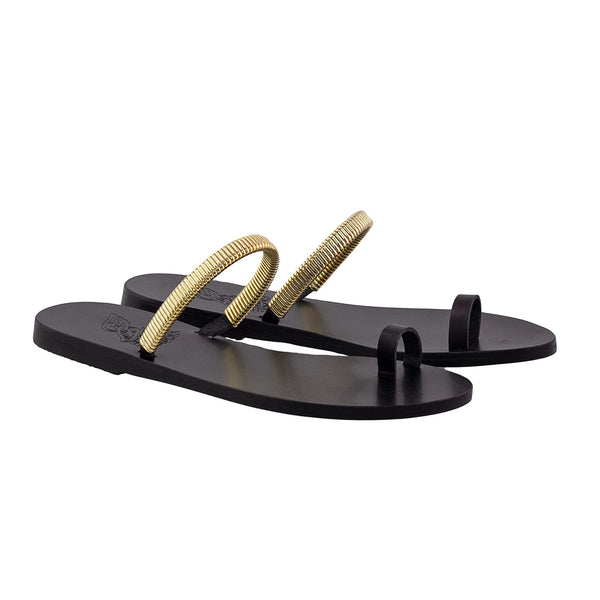 Ancient Greek Sandals Konaki Black