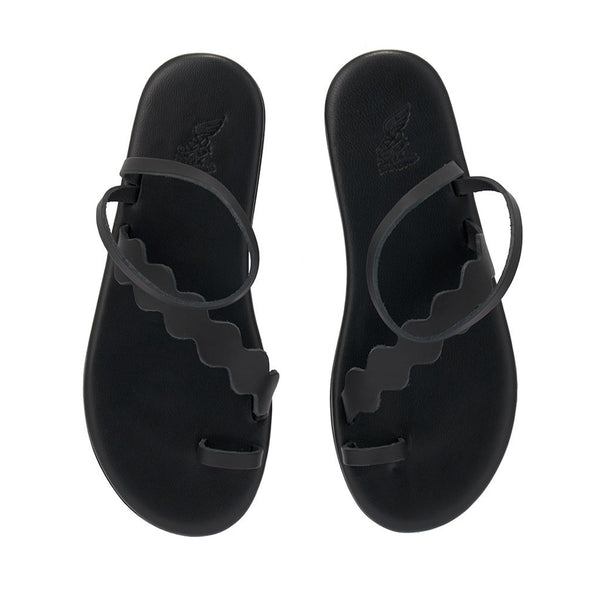 Ancient Greek Sandals Koralia Black