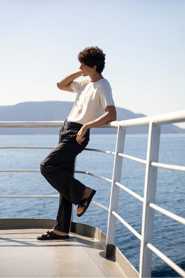 Ancient Greek Sandals Leandros Black