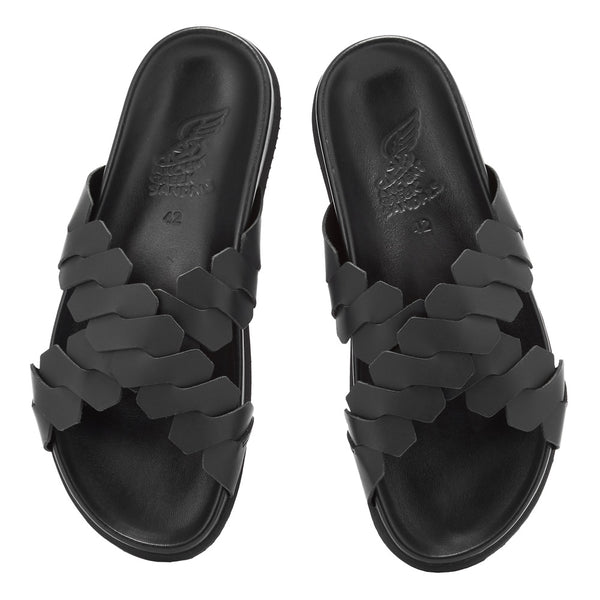 Ancient Greek Sandals Leandros Black