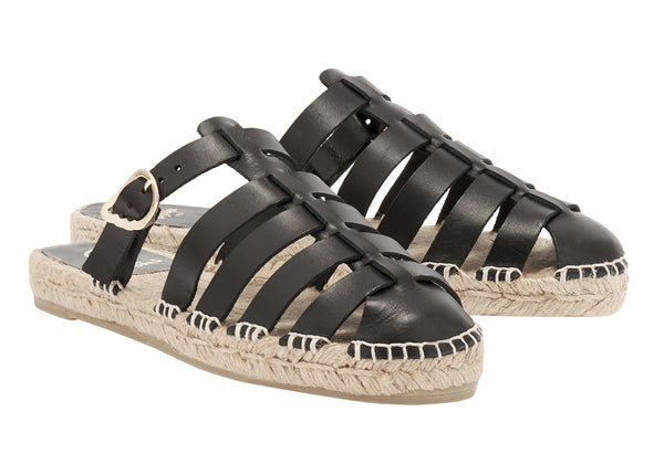 Ancient Greek Sandals Lesvos 210 Black