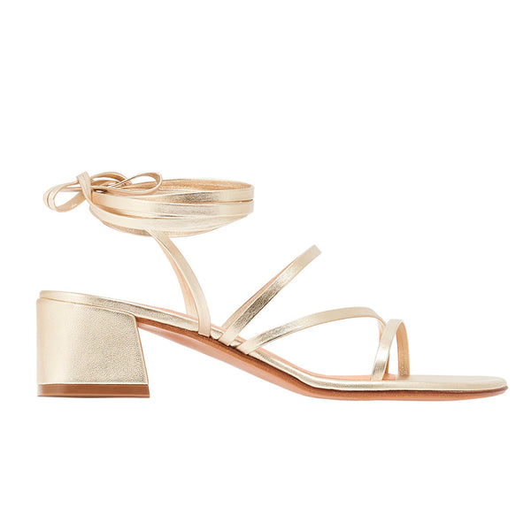 ancient greek sandals Lithi block heel Platinum