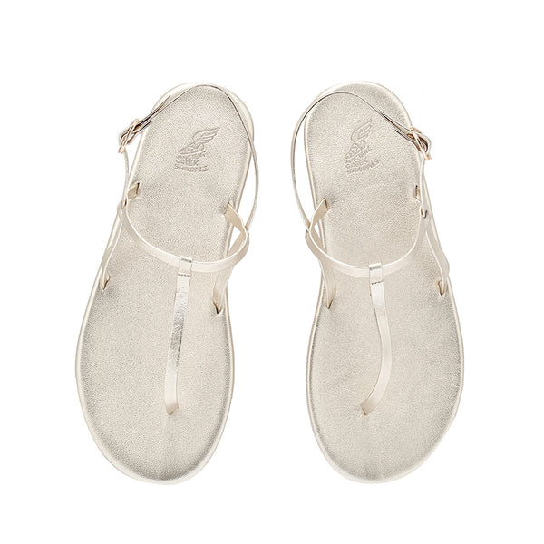 Ancient Greek Sandals Lito Flip Flop ALL PLATINUM