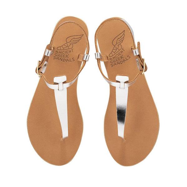 Ancient Greek Sandals Lito Silver