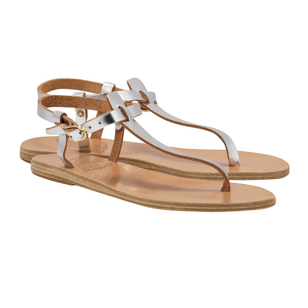 Ancient Greek Sandals Lito Silver