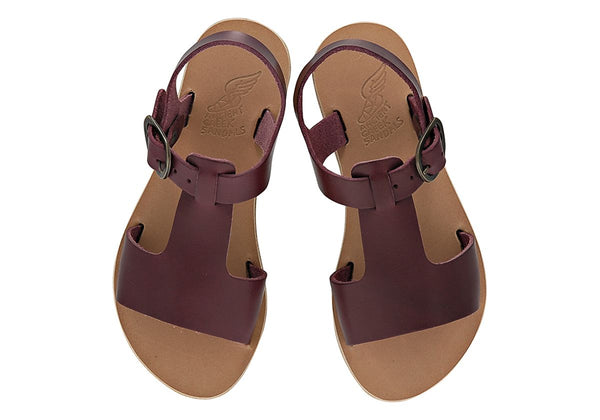 Ancient Greek Sandals Little Adonis Burgundy