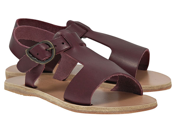Ancient Greek Sandals Little Adonis Burgundy