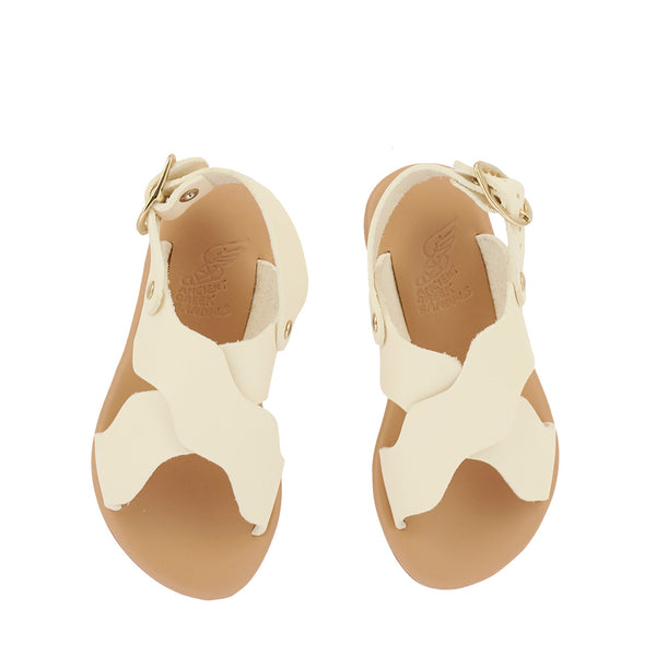 Ancient Greek Sandals Little Atokos Soft Off White