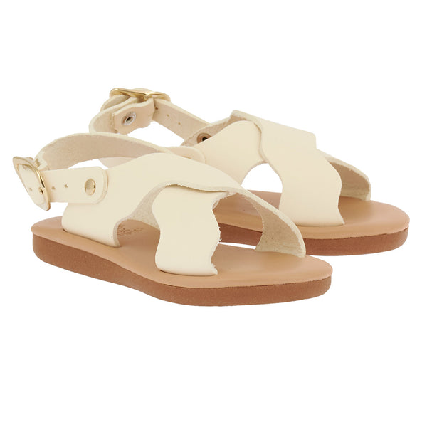 Ancient Greek Sandals Little Atokos Soft Off White