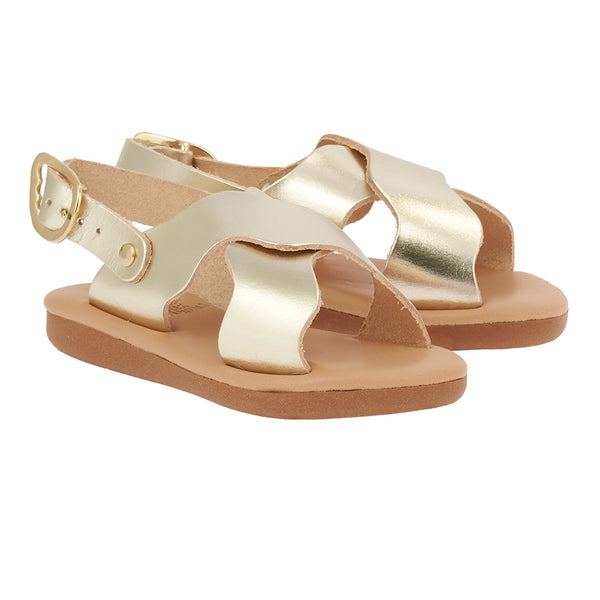 Ancient Greek Sandals Little Atokos Soft Platinum