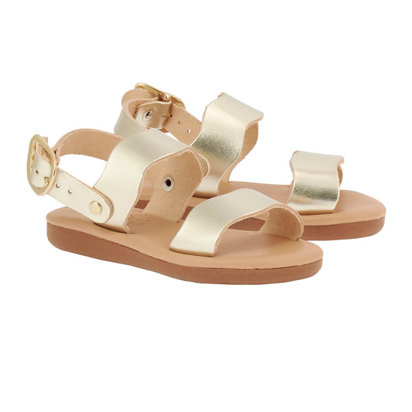 Ancient Greek Sandals Little Calamos Soft Platinum