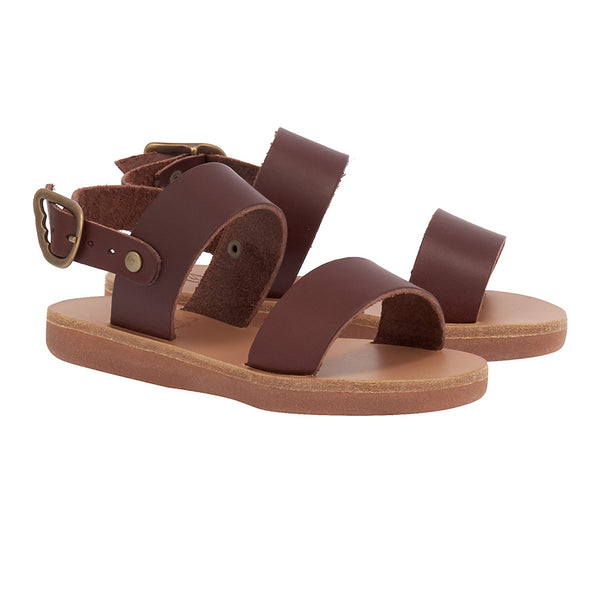 Ancient Greek Sandals Little Clio Soft Chestnut
