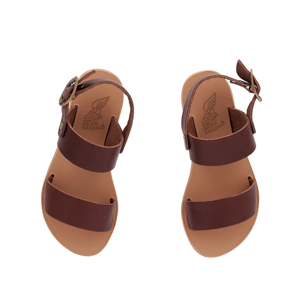 Ancient Greek Sandals Little Clio Soft Chestnut