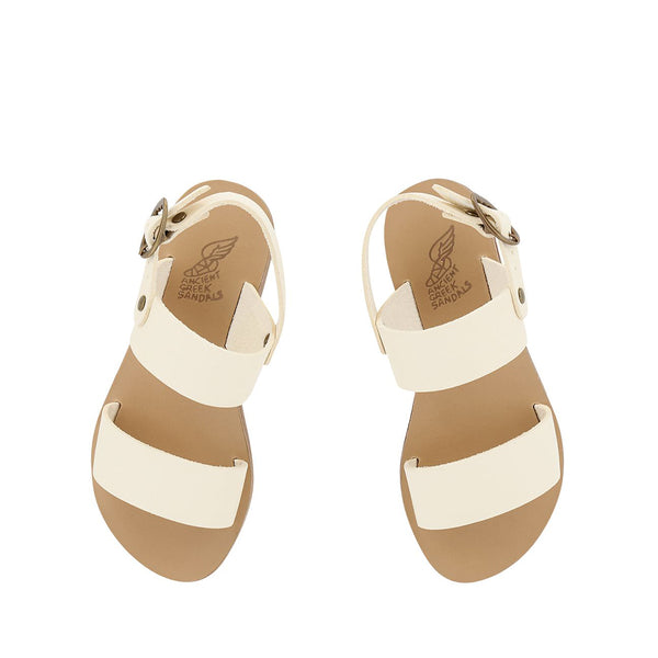 Ancient Greek Sandals Little Clio Soft Off White