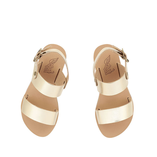 Ancient Greek Sandals Little Clio Soft Platinum