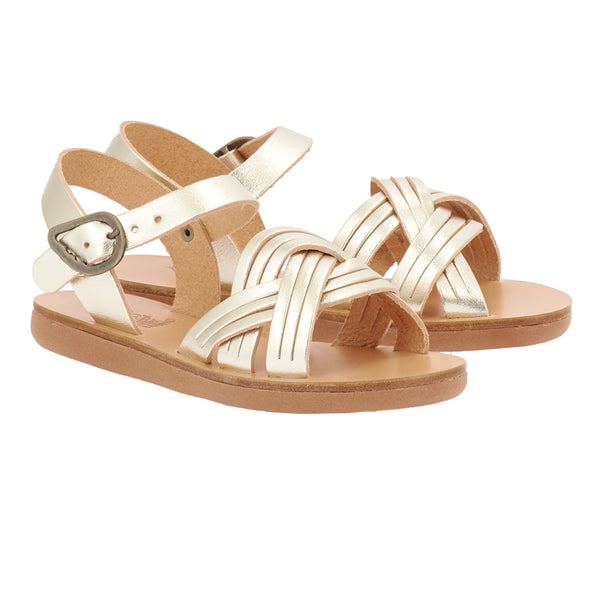 Ancient Greek Sandals Little Electra Soft Platinum