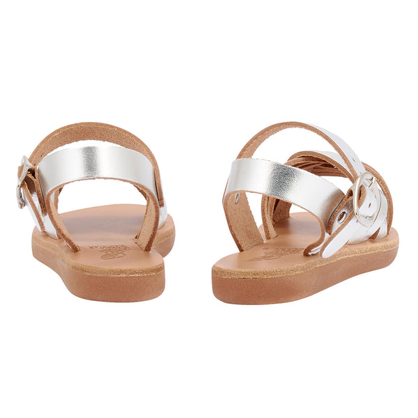 Ancient Greek Sandals Little Electra Soft Silver