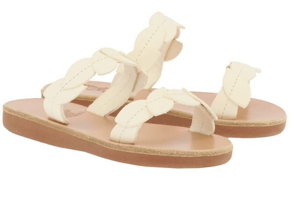 Ancient Greek Sandals Little Filia Soft Off White