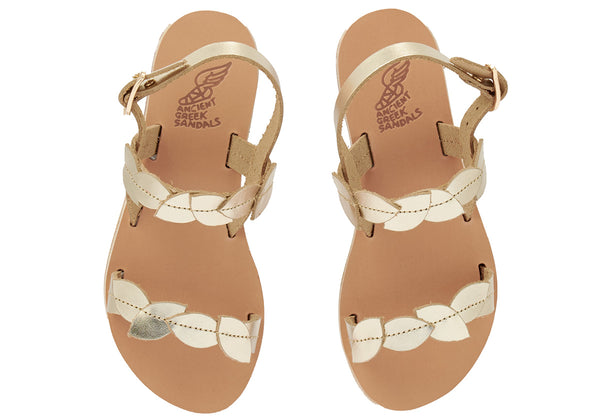 Ancient Greek Sandals Little Fysi Soft Platinum