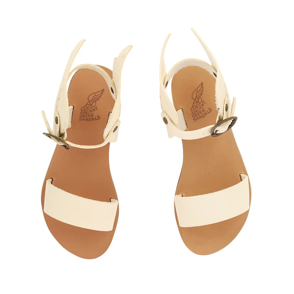 Ancient Greek Sandals Little Ikaria Soft Off White
