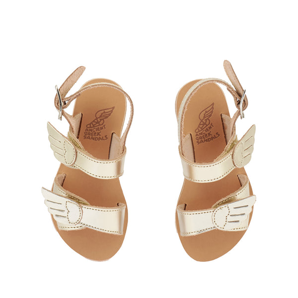 Ancient Greek Sandals Little Iliada Soft Platinum