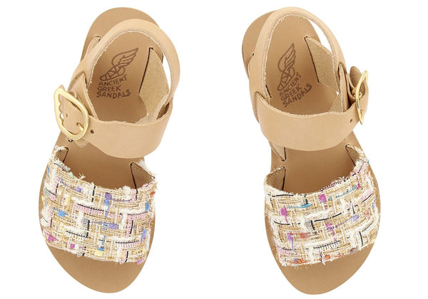 Ancient Greek Sandals Little Kaliroi Soft White