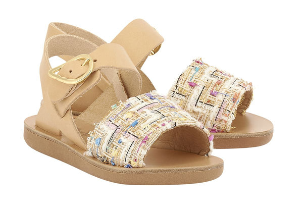 Ancient Greek Sandals Little Kaliroi Soft White