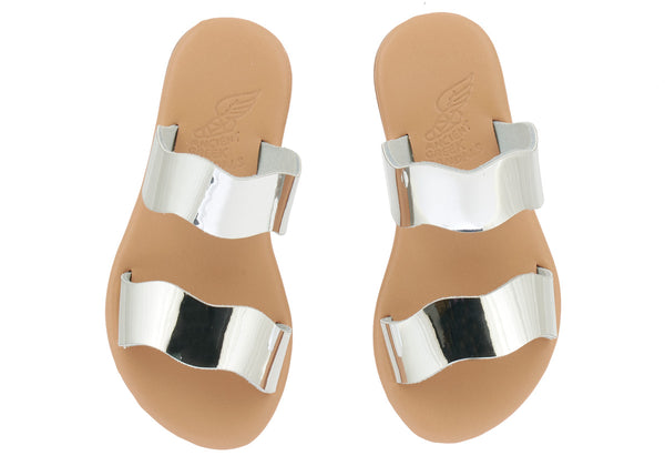 Ancient Greek Sandals Little Kastos Soft Silver