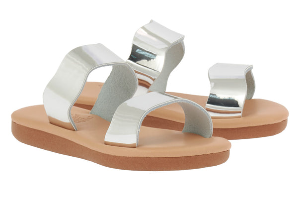 Ancient Greek Sandals Little Kastos Soft Silver