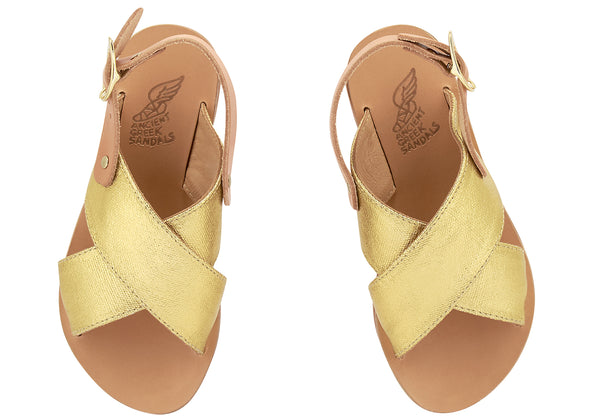 Ancient Greek Sandals Little Maria Soft All Gold