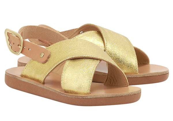 Ancient Greek Sandals Little Maria Soft All Gold