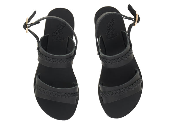 Ancient Greek Sandals Little Phaedra Soft Black