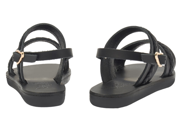 Ancient Greek Sandals Little Phaedra Soft Black