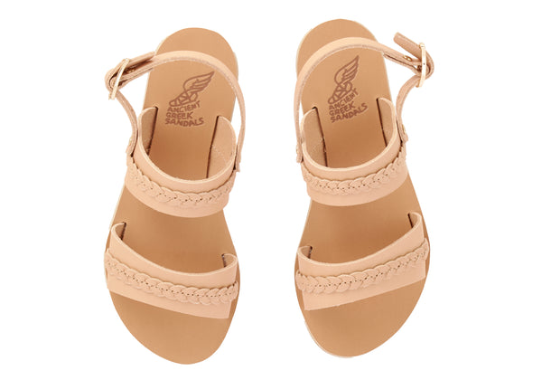 Ancient Greek Sandals Little Phaedra Soft Natural