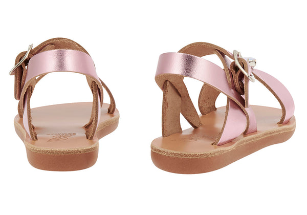 Ancient Greek Sandals Little Poppy Soft Metal Pink