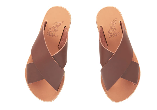 Ancient Greek Sandals Little Thais Soft Chestnut