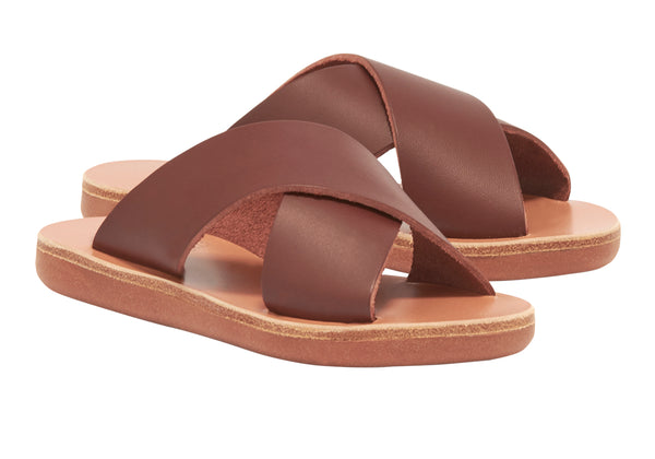 Ancient Greek Sandals Little Thais Soft Chestnut