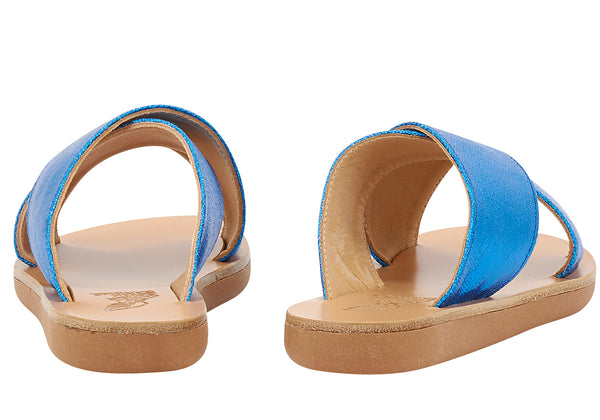 Ancient Greek Sandals Little Thais Soft LAME BLUE