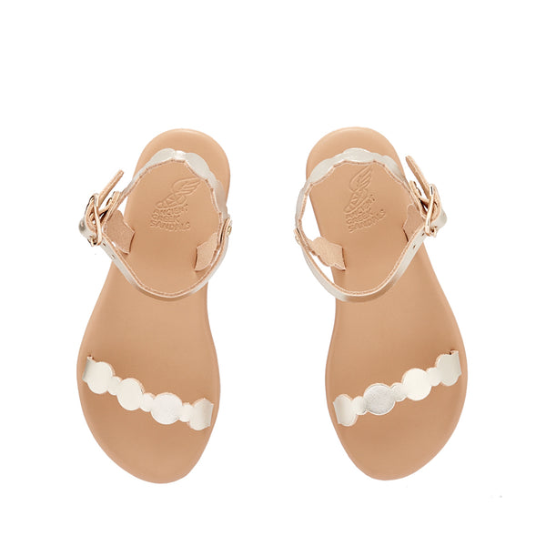 Ancient Greek Sandals Little Toxo Soft Platinum